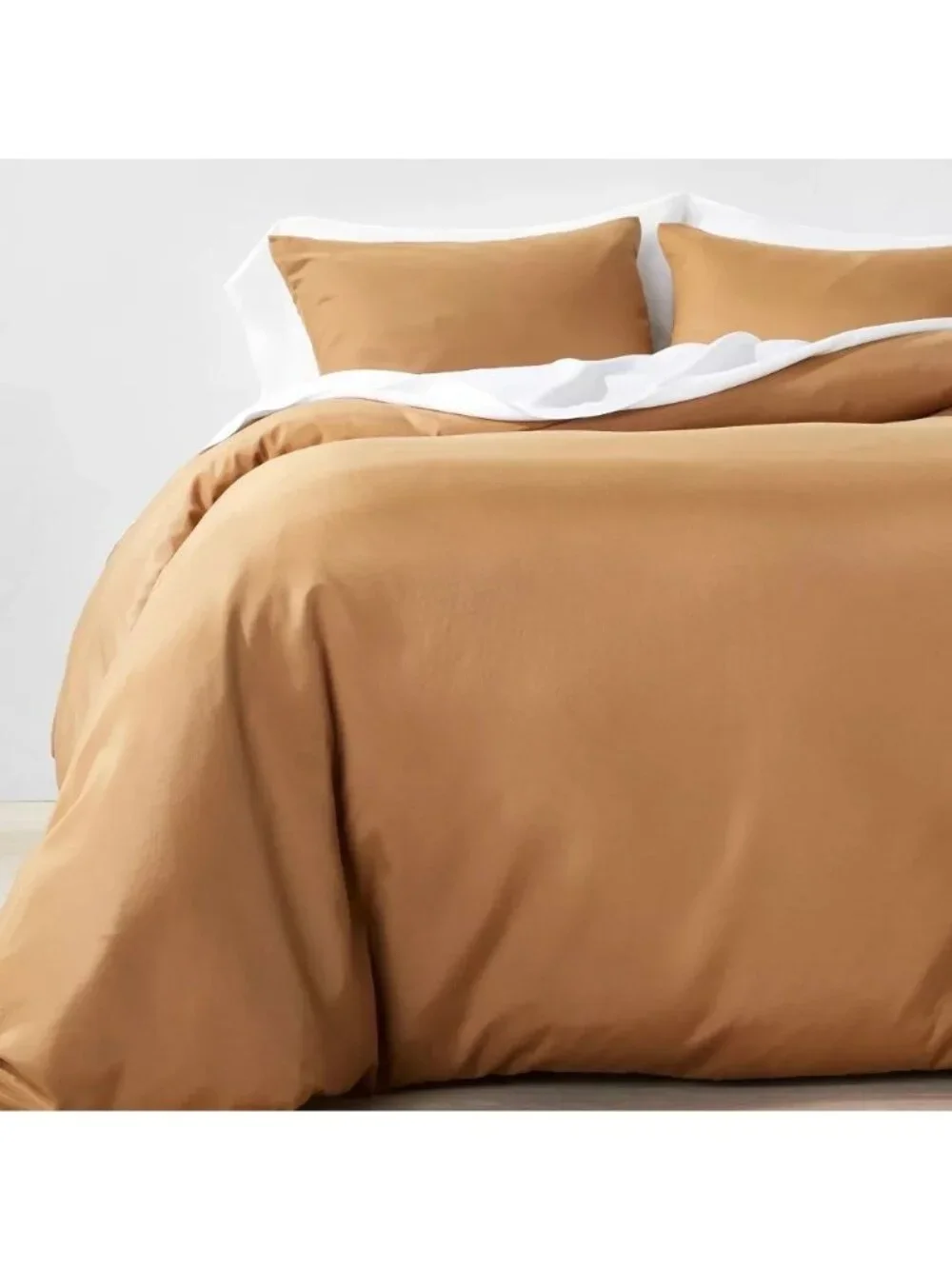Casaluna Warm Brown Super Soft Lyocell Blend Queen Size Duvet Cover & 2 Sham Set